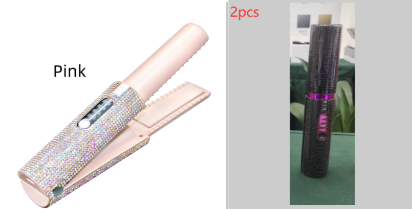 2-In-1 Electric USB Hair Straightening Brush Straightener Brush Multifunctional Comb Straightening Styler Hair Curler